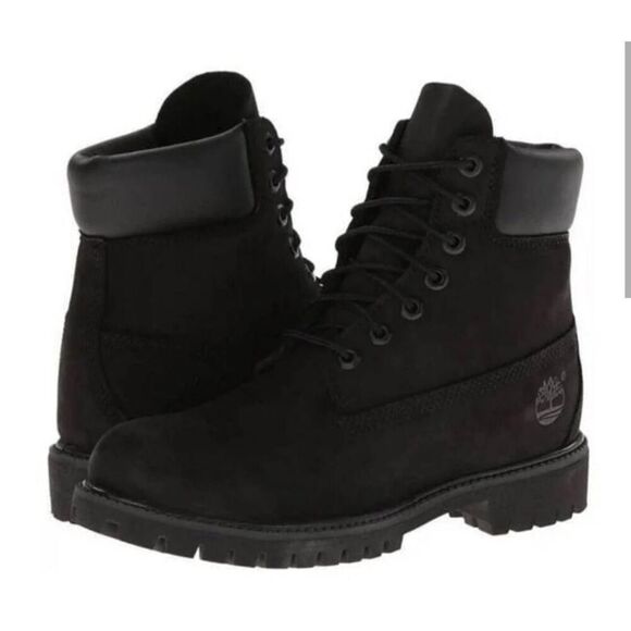 TIMBERLAND 6 Inch Premium Waterproof Boot In Black Size 10M - Picture 1 of 7